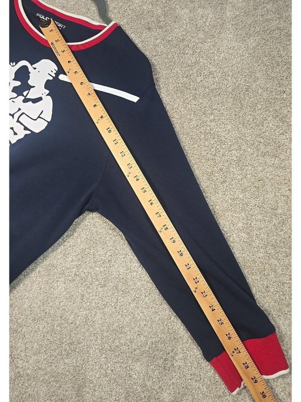 Ralph Lauren Polo Sport Big Pony Pullover Sweatshirt Long Sleeve Blue Women's XL - Picture 5 of 8